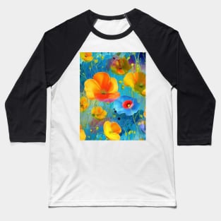 Rainbow flowers Baseball T-Shirt